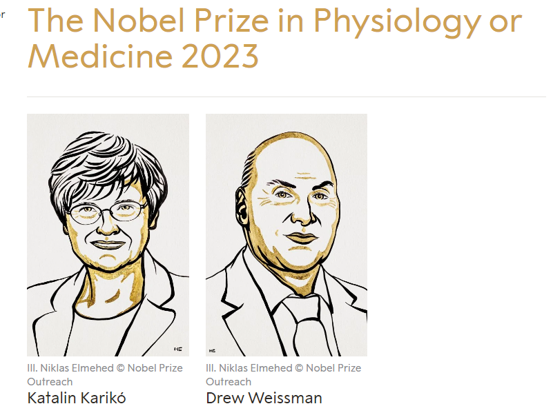 Otorgan Premio Nobel de Medicina 2023