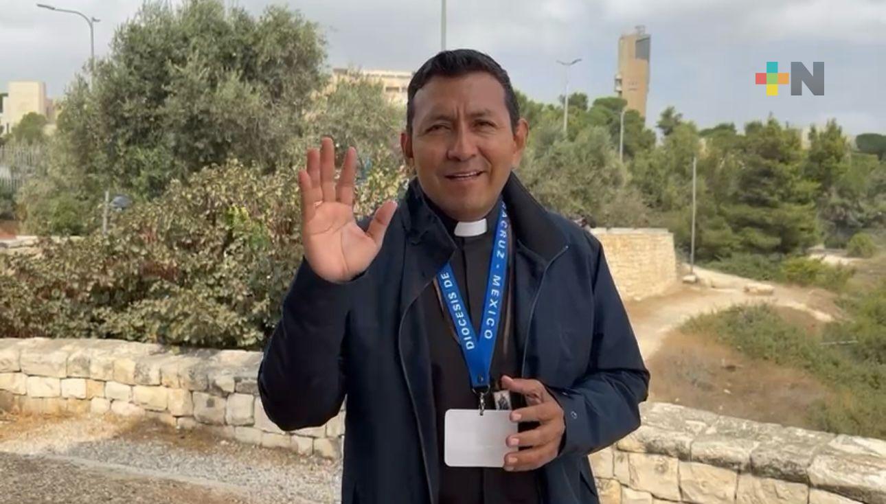 Sacerdotes y peregrinos de Coatzacoalcos salen de Israel, se dirigen a Roma