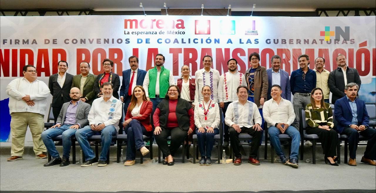 Morena va en coalición con PT y PVEM en Ciudad de México, Jalisco, Tabasco y Yucatán