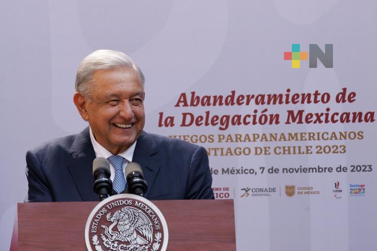 Atletas paralímpicos pondrán en alto el nombre de México, afirma presidente