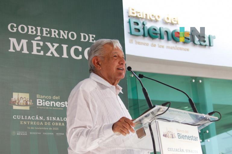 Presidente inaugura en Sinaloa la sucursal 2 mil 749 del Banco del Bienestar