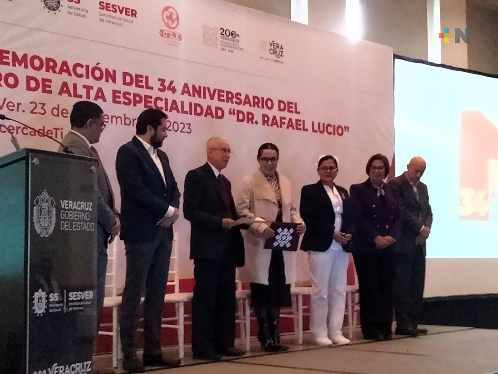 Celebran 34 aniversario del Centro de Alta Especialidad «Dr. Rafael Lucio»