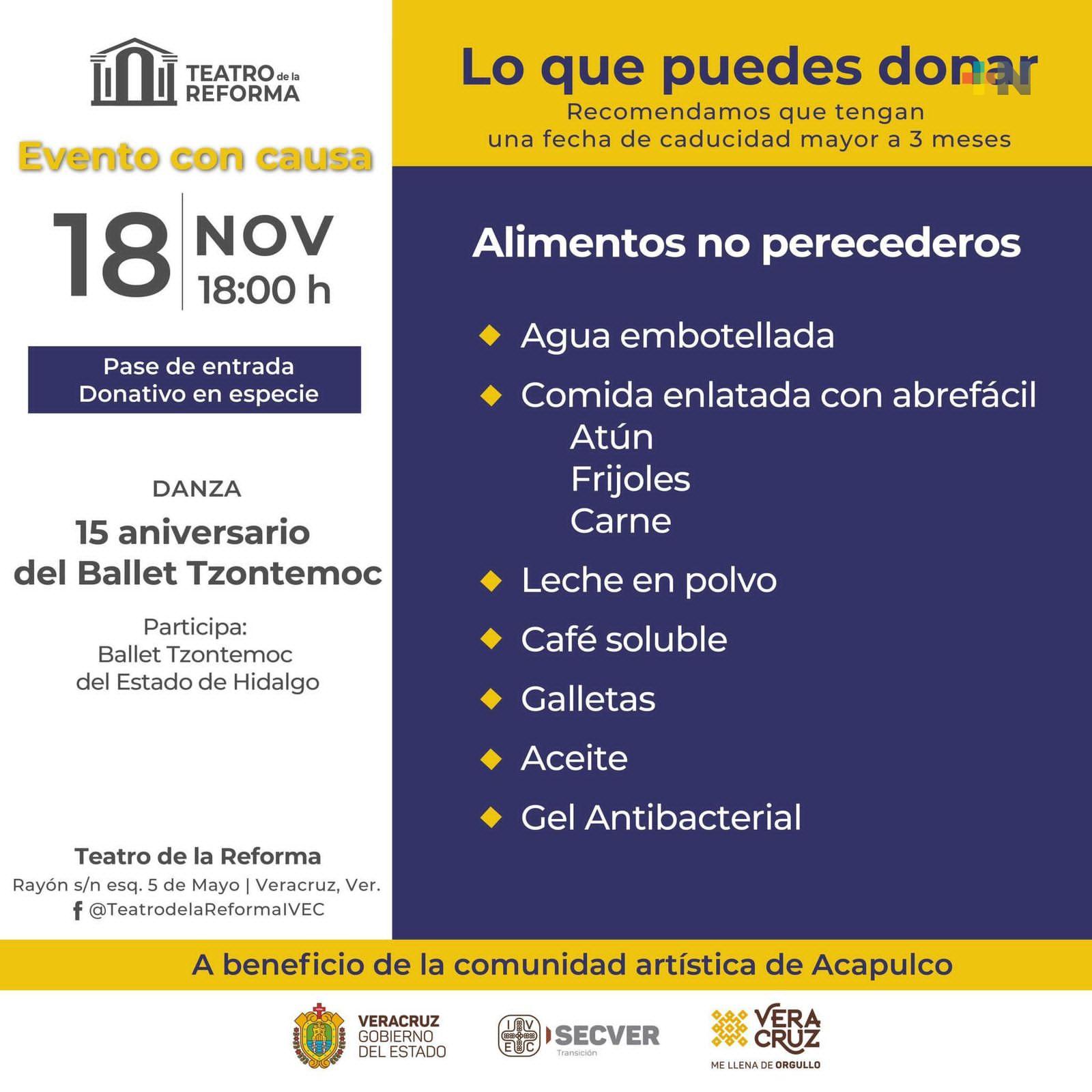 Ballet folclórico Tzontemoc dará función a beneficio de guerrerenses afectados por Otis