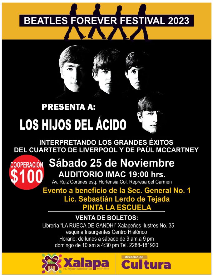 Música de Los Beatles y McCartney en evento a beneficio de secundaria Lerdo de Tejada de Xalapa