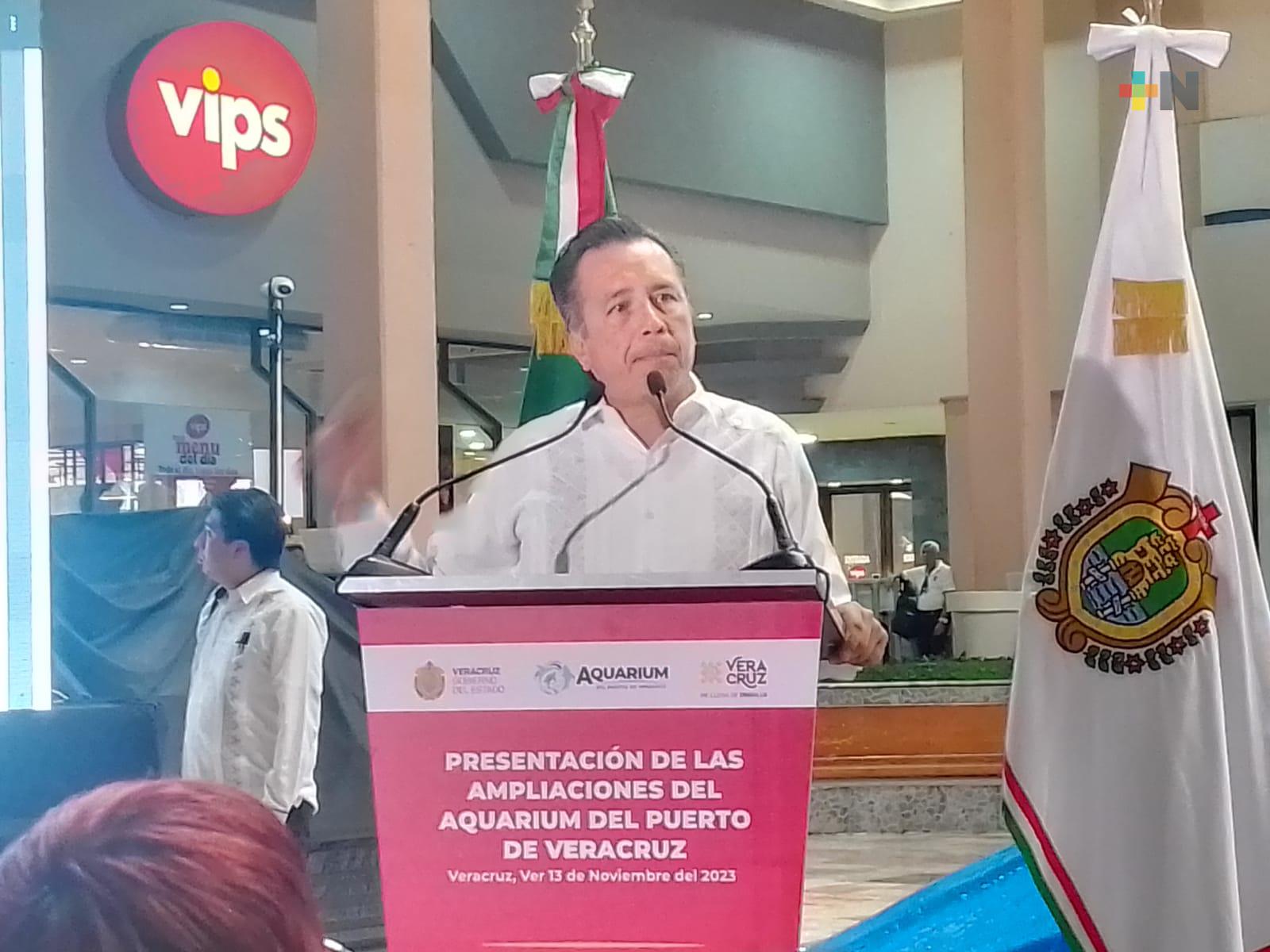 Con inversión importante se ha mejorado plaza y Aquarium del Puerto de Veracruz: Gobernador