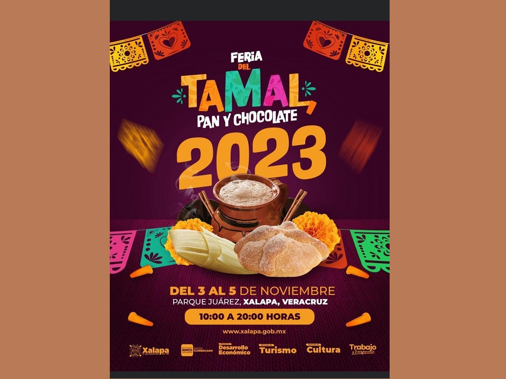 En parque Juárez se llevará a cabo “Feria del tamal, pan y chocolate Xalapa 2023”