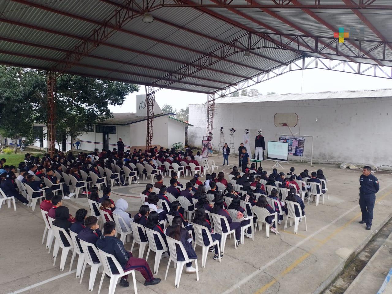 Imparte Unidad en Combate al Secuestro pláticas en escuelas del municipio de Chocamán