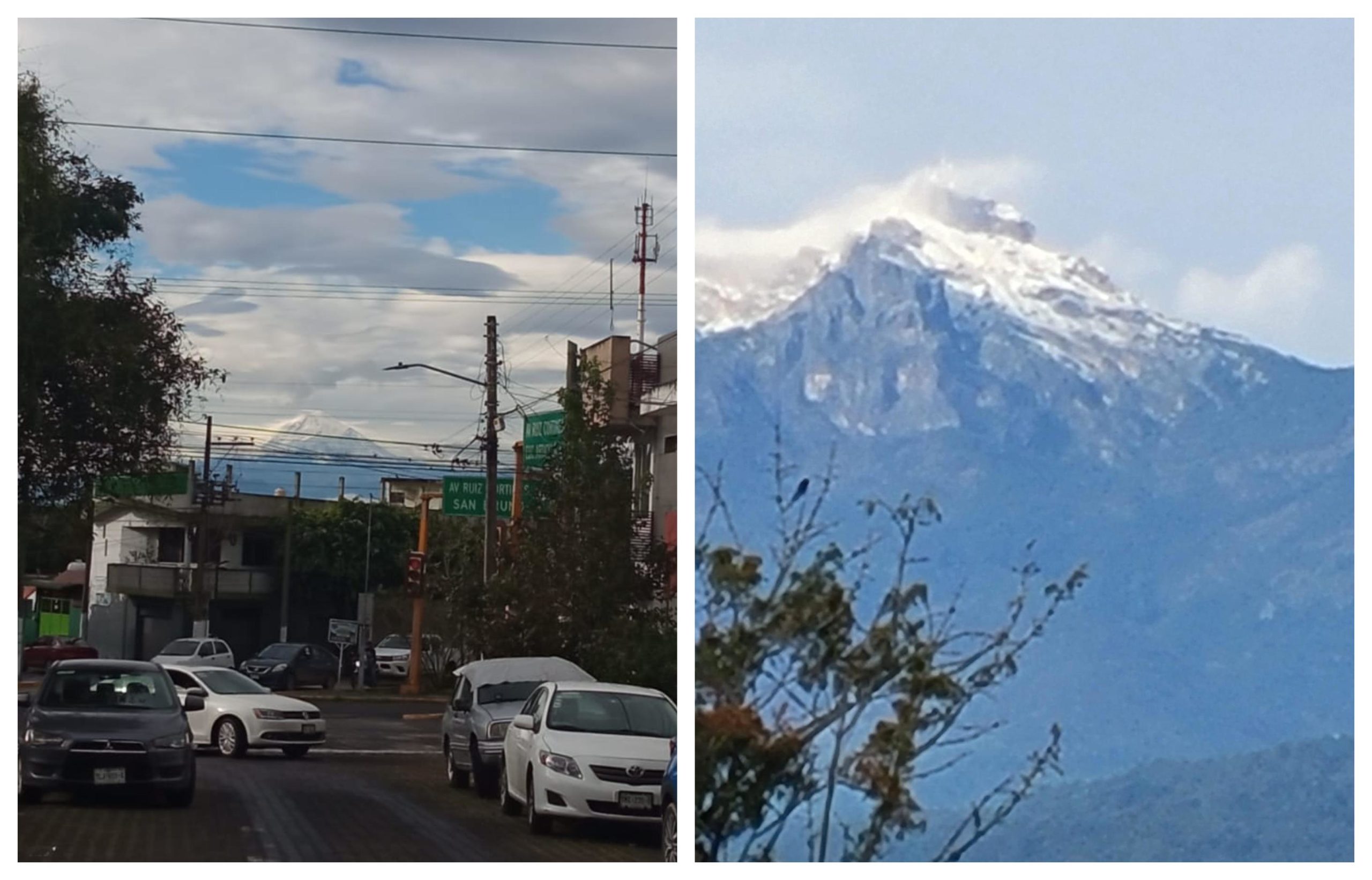 Primera nevada en el Cofre de Perote y el Pico de Orizaba