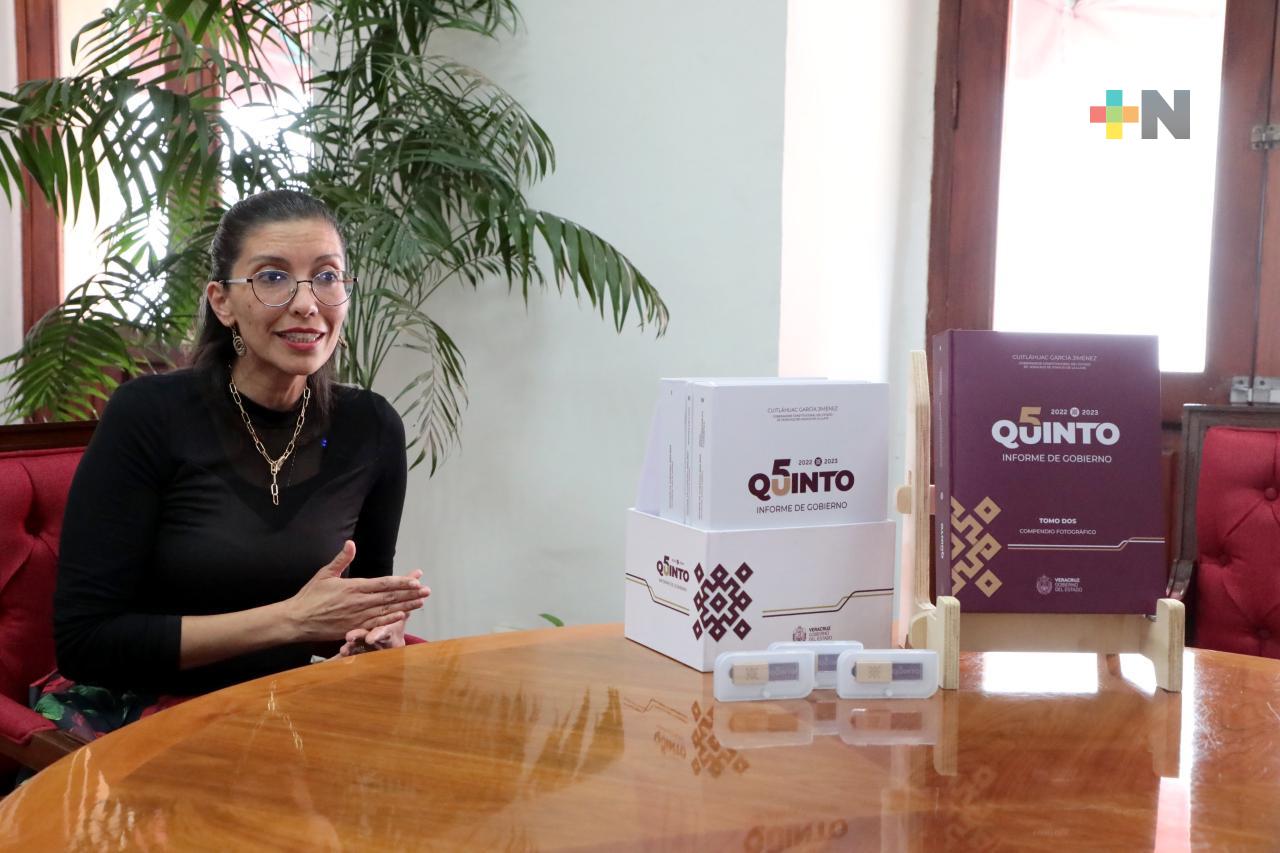 Jefa de Progob entrega V Informe de Gobierno este miércoles en Congreso del Estado