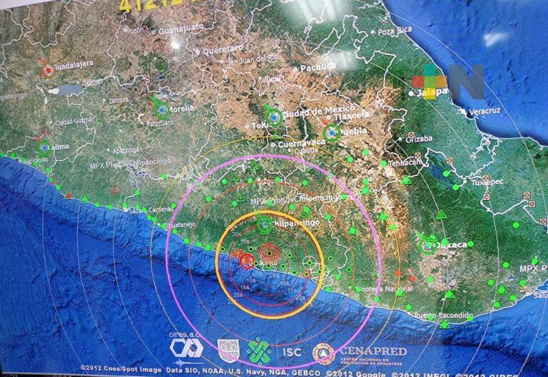 Activan protocolos por sismo registrado esta tarde en la Costa de Guerrero