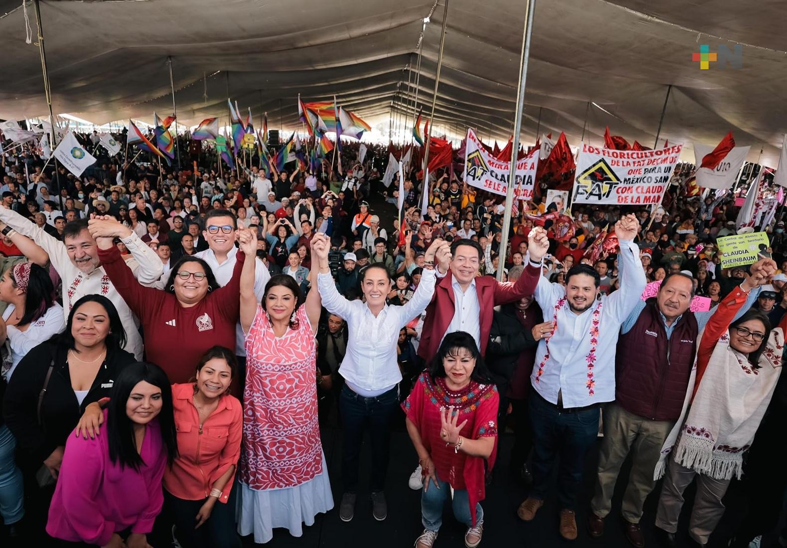 Más de 3 mil kilómetros recorre Claudia Sheinbaum en primera semana de precampaña