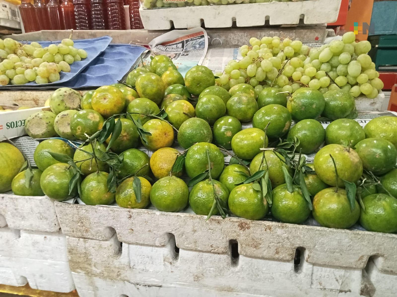 Venta de mandarina reporta alza de 100% en mercado del municipio de Veracruz