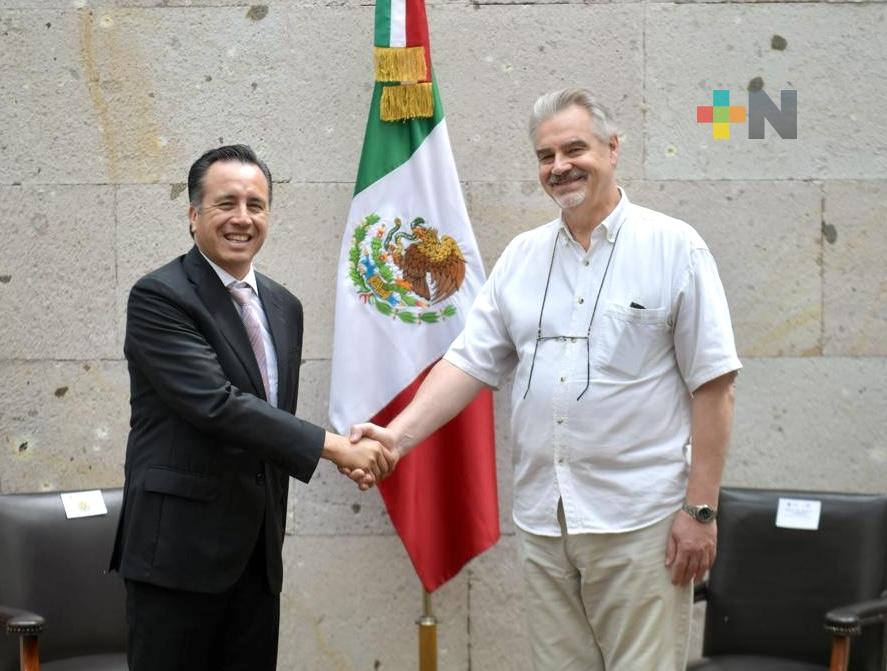 Gobernador Cuitláhuac García recibe al Embajador de Rusia en México, Nikoláy Sofinski