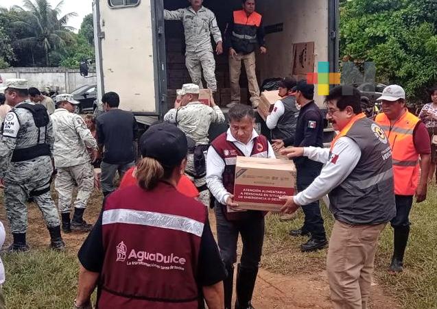 Gobierno del Estado mantiene las acciones de recuperación en el sur de Veracruz