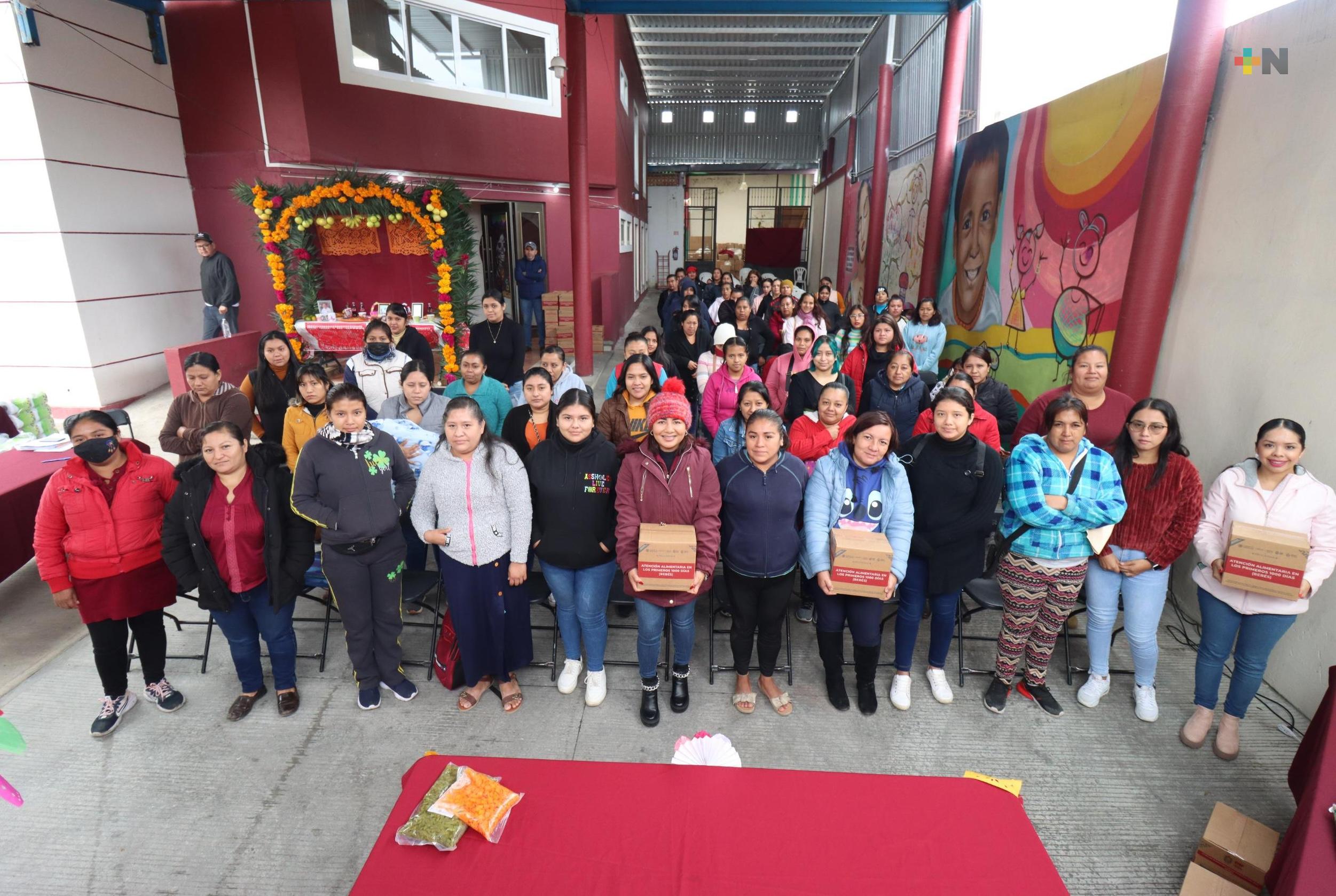 En Misantla se entregaron apoyos del programa «1000 días de vida» del DIF