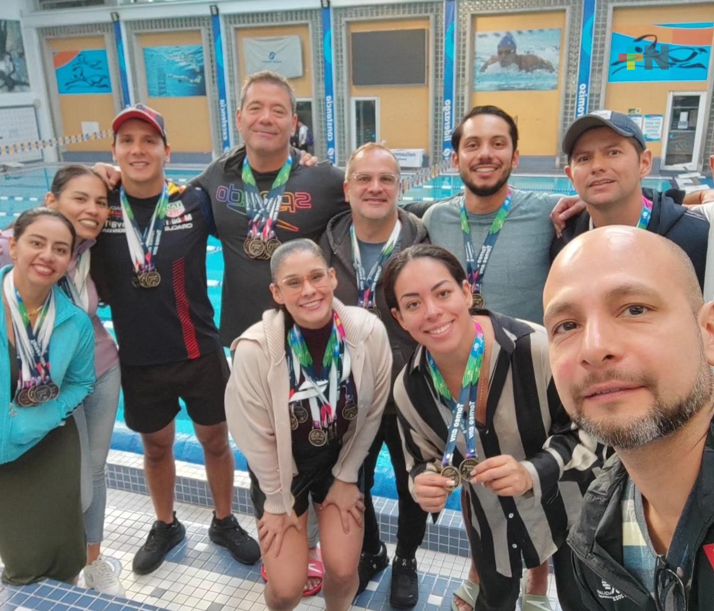Destacan nadadores master veracruzanos en Puebla