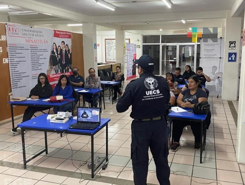 Imparte UECS plática preventiva a comunicadores y periodistas al sur del estado