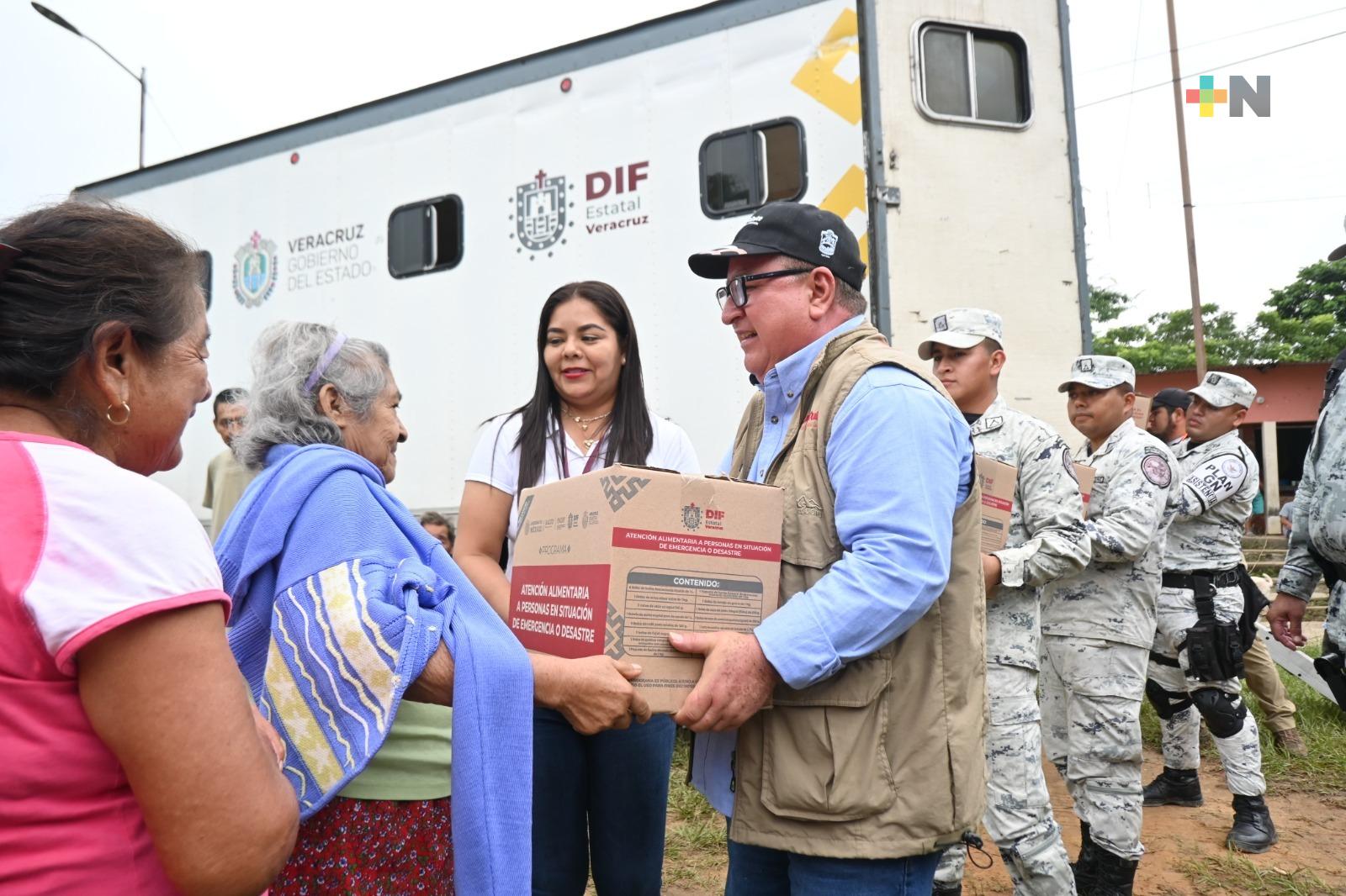 Se da atención prioritaria a afectados por lluvias en Agua Dulce