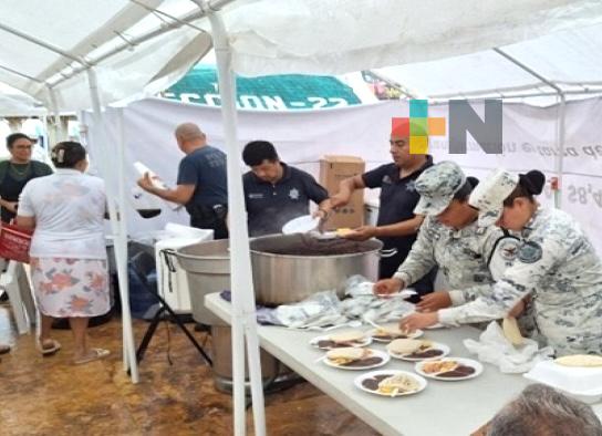 En Veracruz, Guardia Nacional mantiene el apoyo a población afectada por la crecida de los ríos