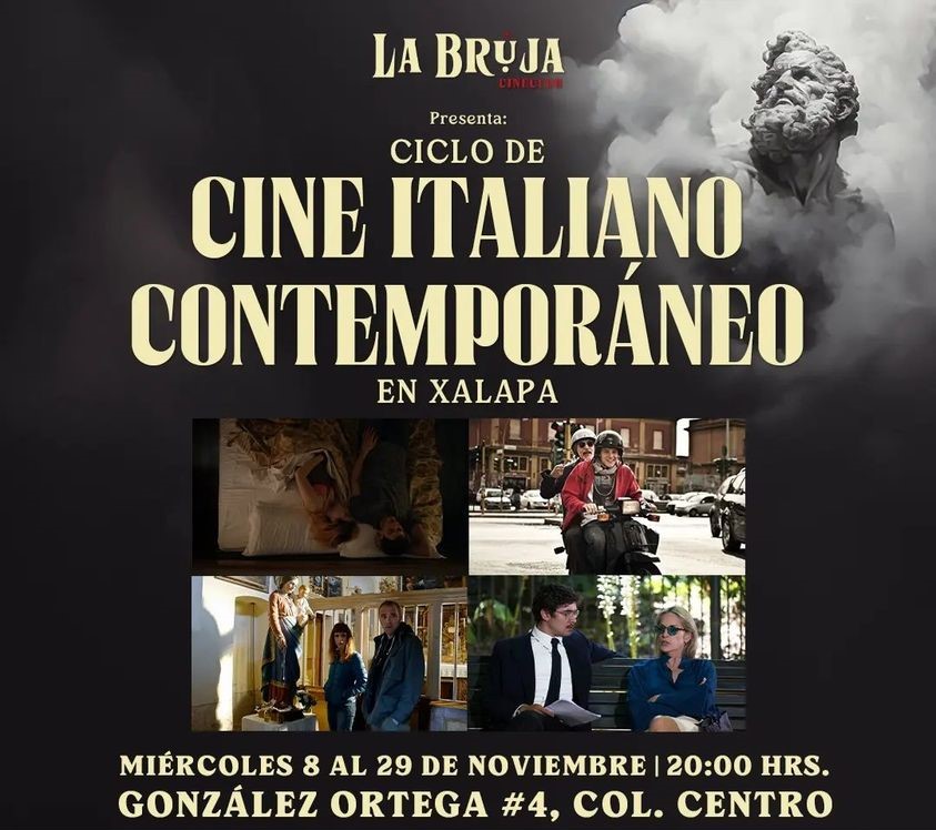 Ciclo de cine italiano contemporáneo en La Bruja Cineclub, nuevo espacio de exhibición en Xalapa
