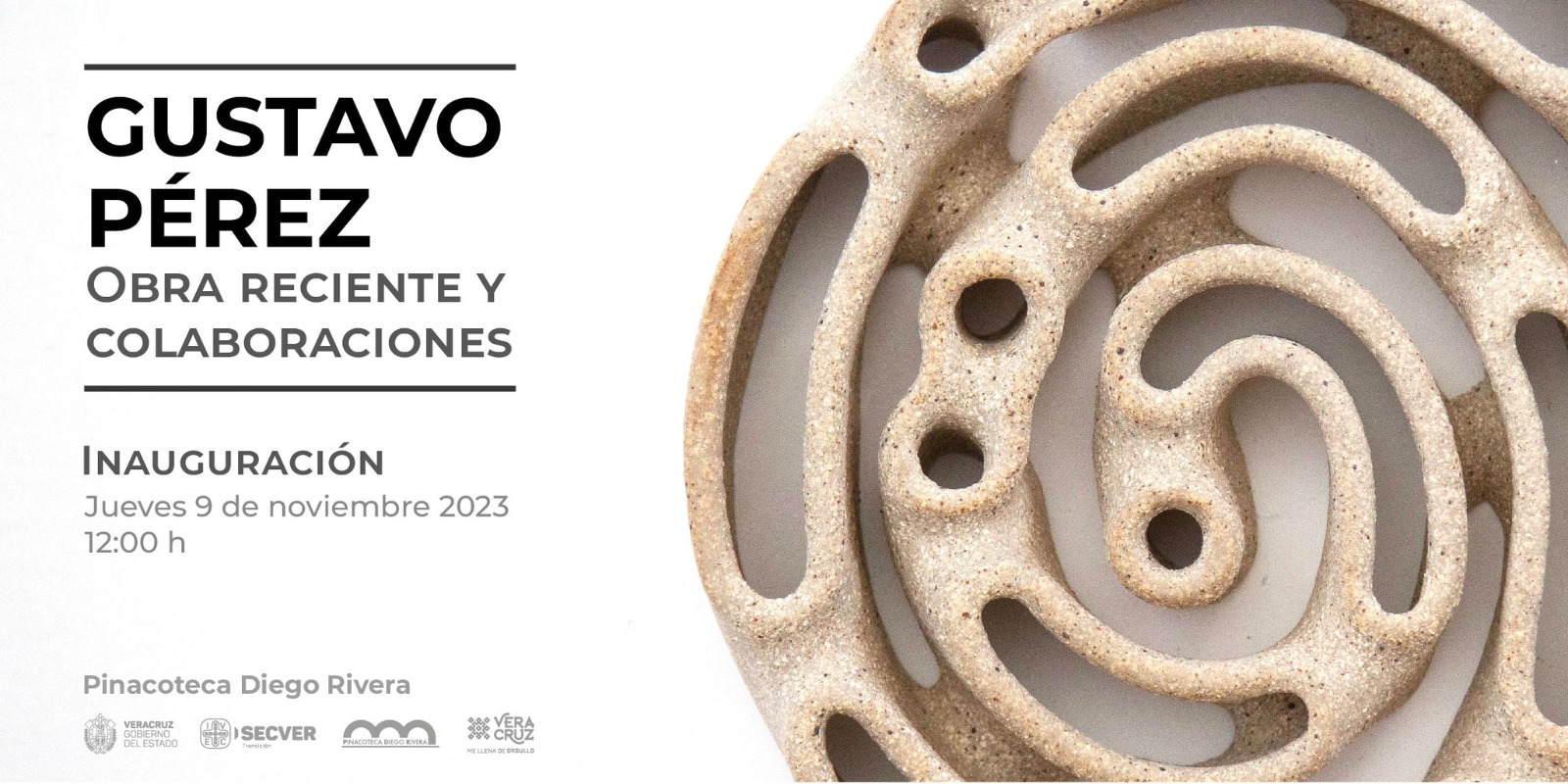 Inauguran exposición Gustavo Pérez: obra reciente y colaboraciones, en la Pinacoteca