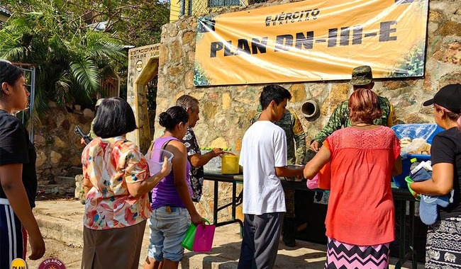 Informe de trabajos para recuperación y atención a población afectada por Otis