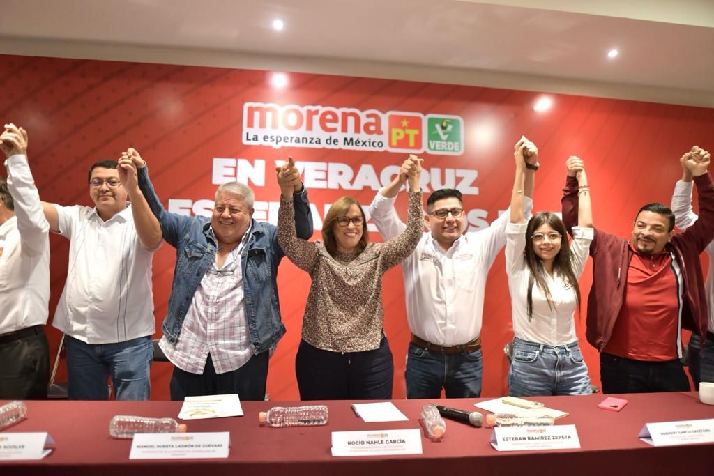 Dirigencias estatales de Morena, PT y Partido Verde confían en capacidad de Rocío Nahle