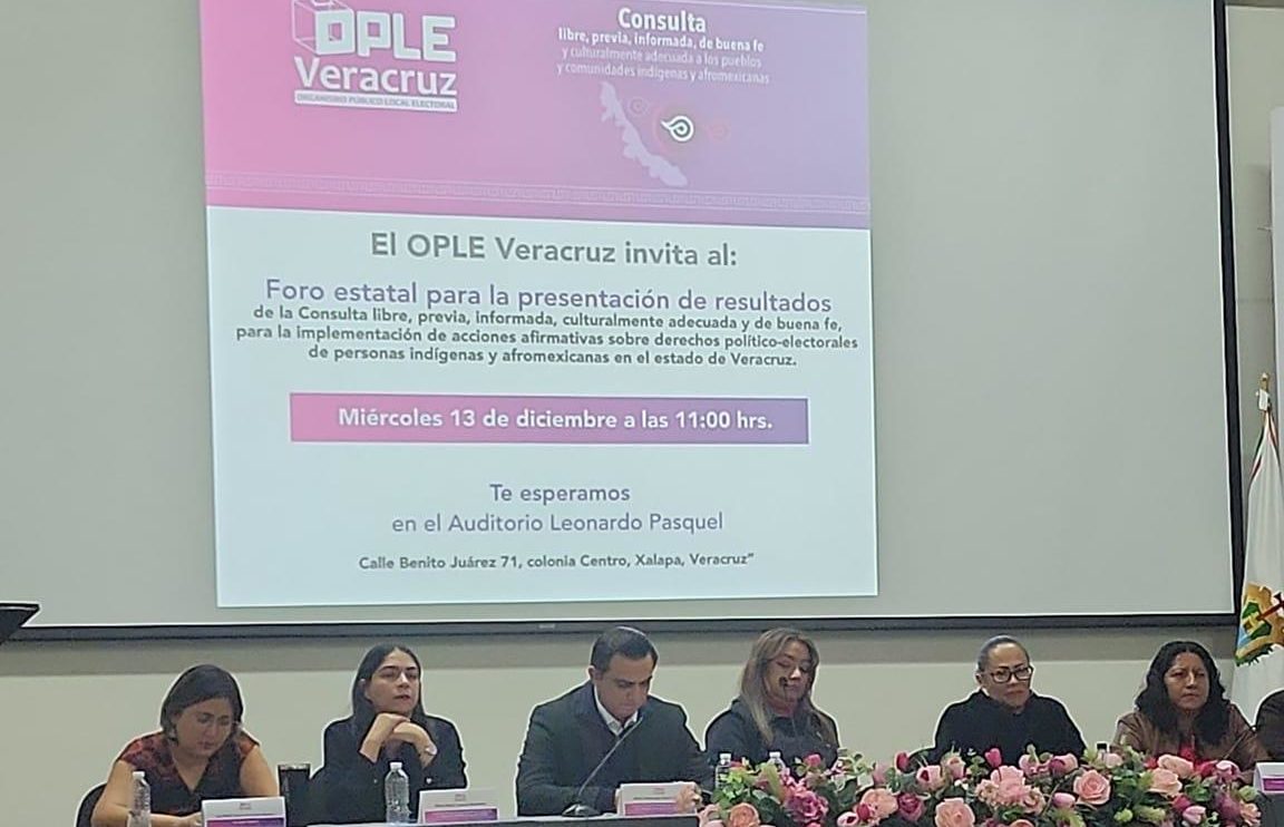 OPLE presenta resultados de consulta a personas indígenas y afromexicanas