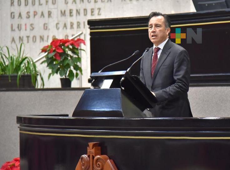 Gobernador Cuitláhuac García promulga decretos de Ley de Ingresos y Presupuesto de Egresos