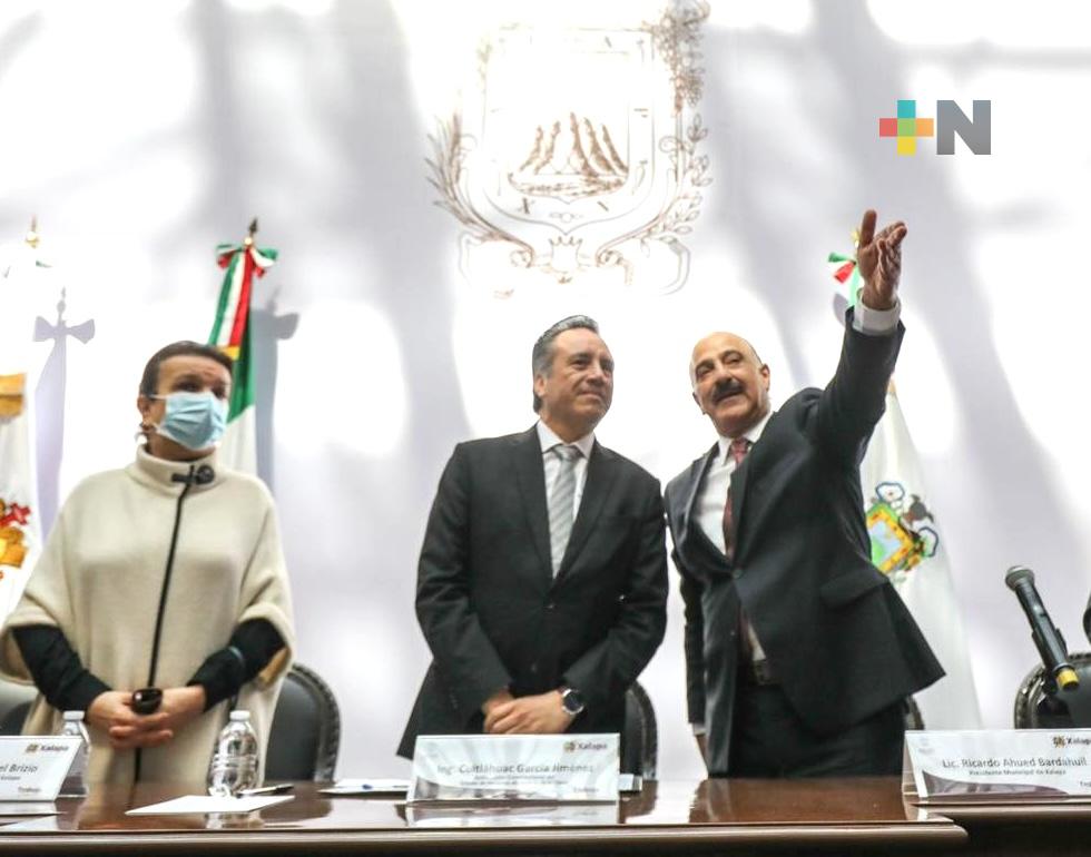 Reconoce Ricardo Ahued apoyo del Gobernador para hacer obras en Xalapa