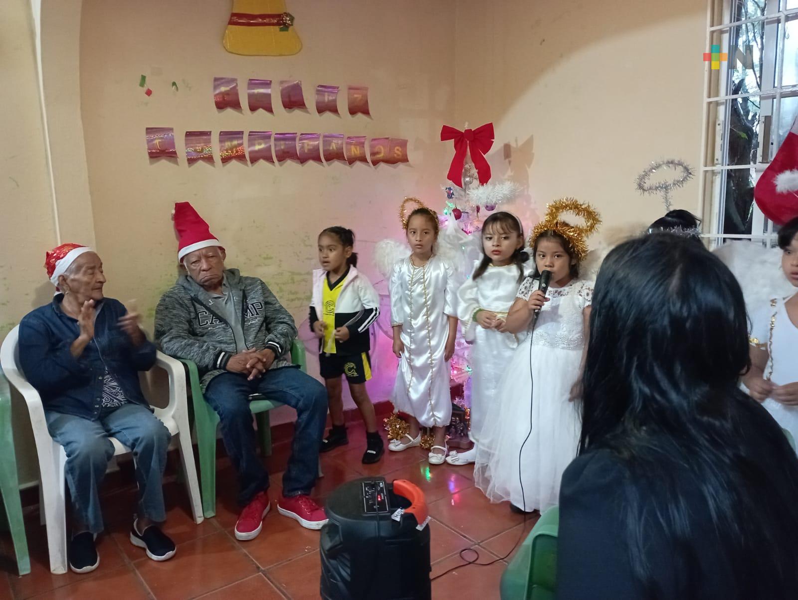 Alumnas de primaria realizan convivio en estancia «Apapachos para el corazón»