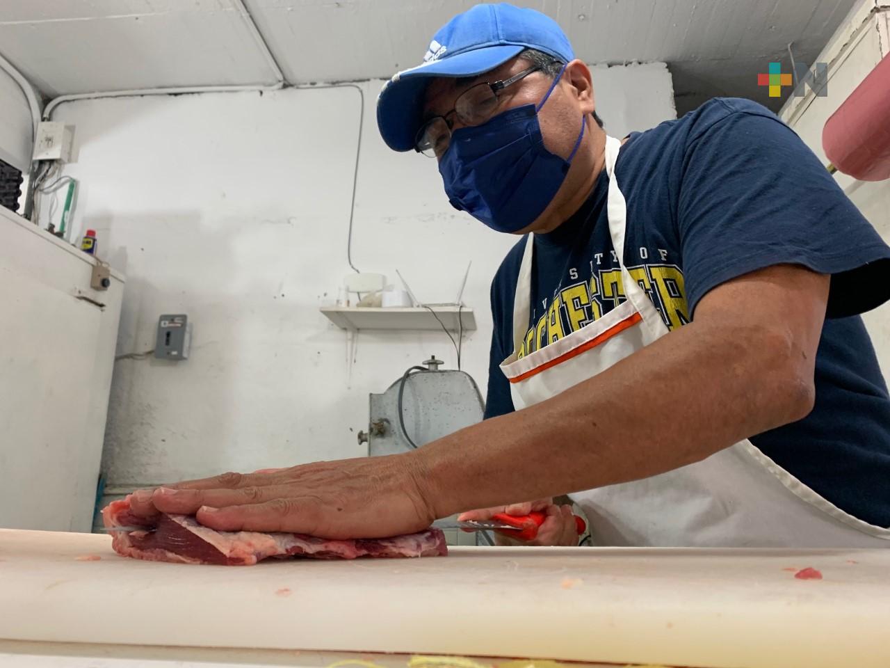 Sin aumentar ventas en carnicerías de Coatzacoalcos