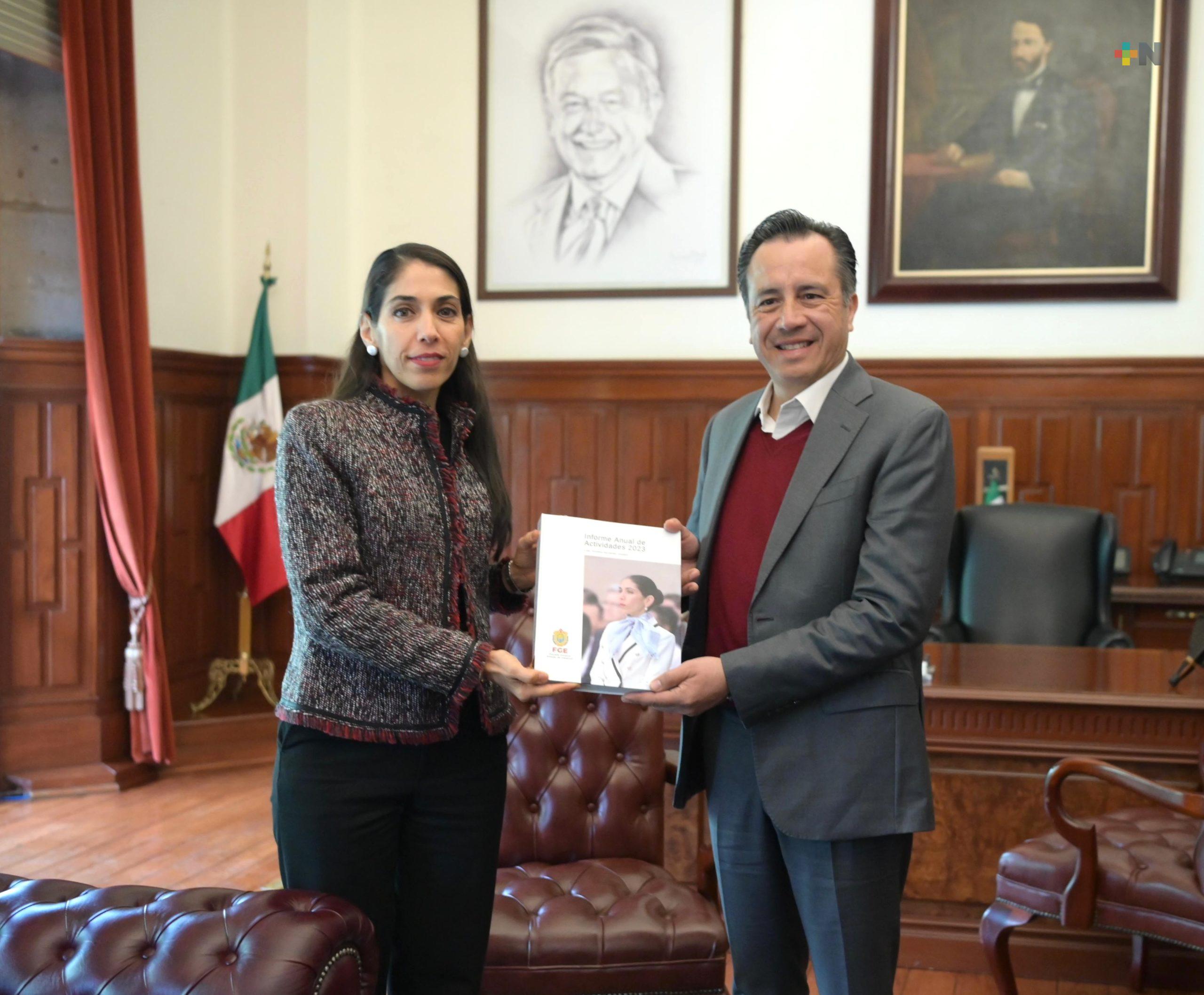 Entrega Fiscal general informe de actividades 2023 al Gobernador del Estado