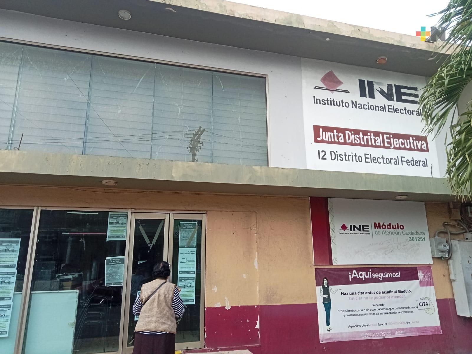 Reubican oficinas del INE en Veracruz; citas serán reprogramadas