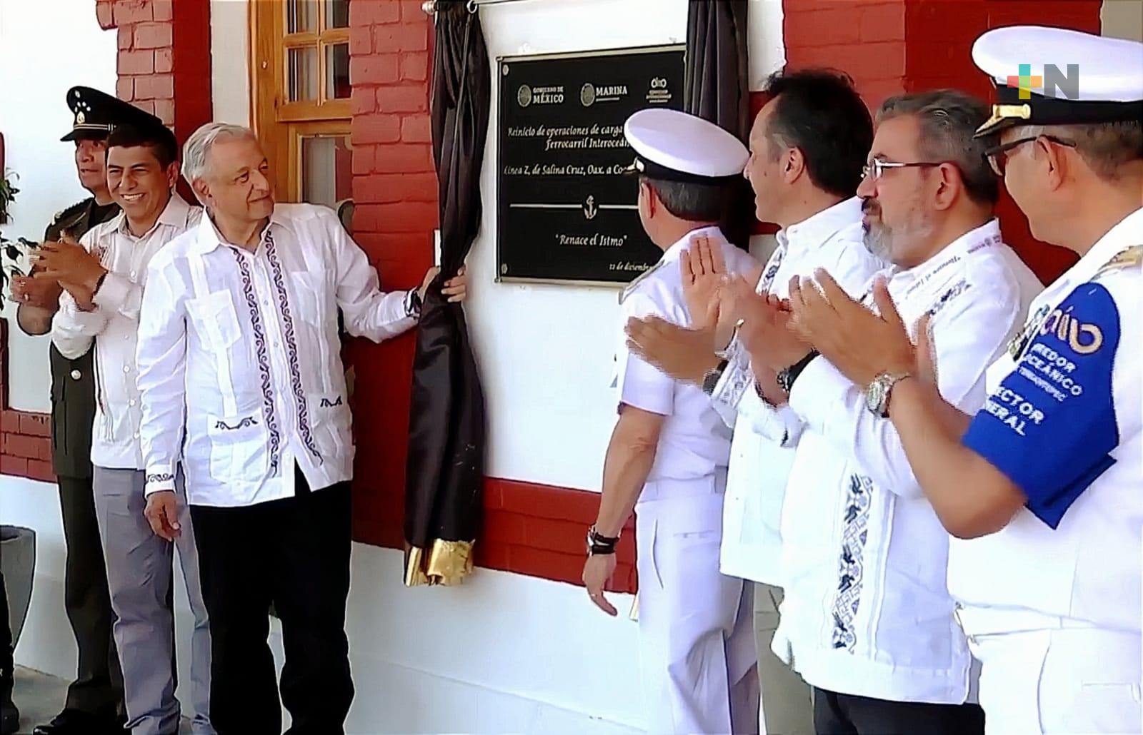 Inaugura el Presidente línea Z del Tren Interoceánico del Istmo de Tehuantepec