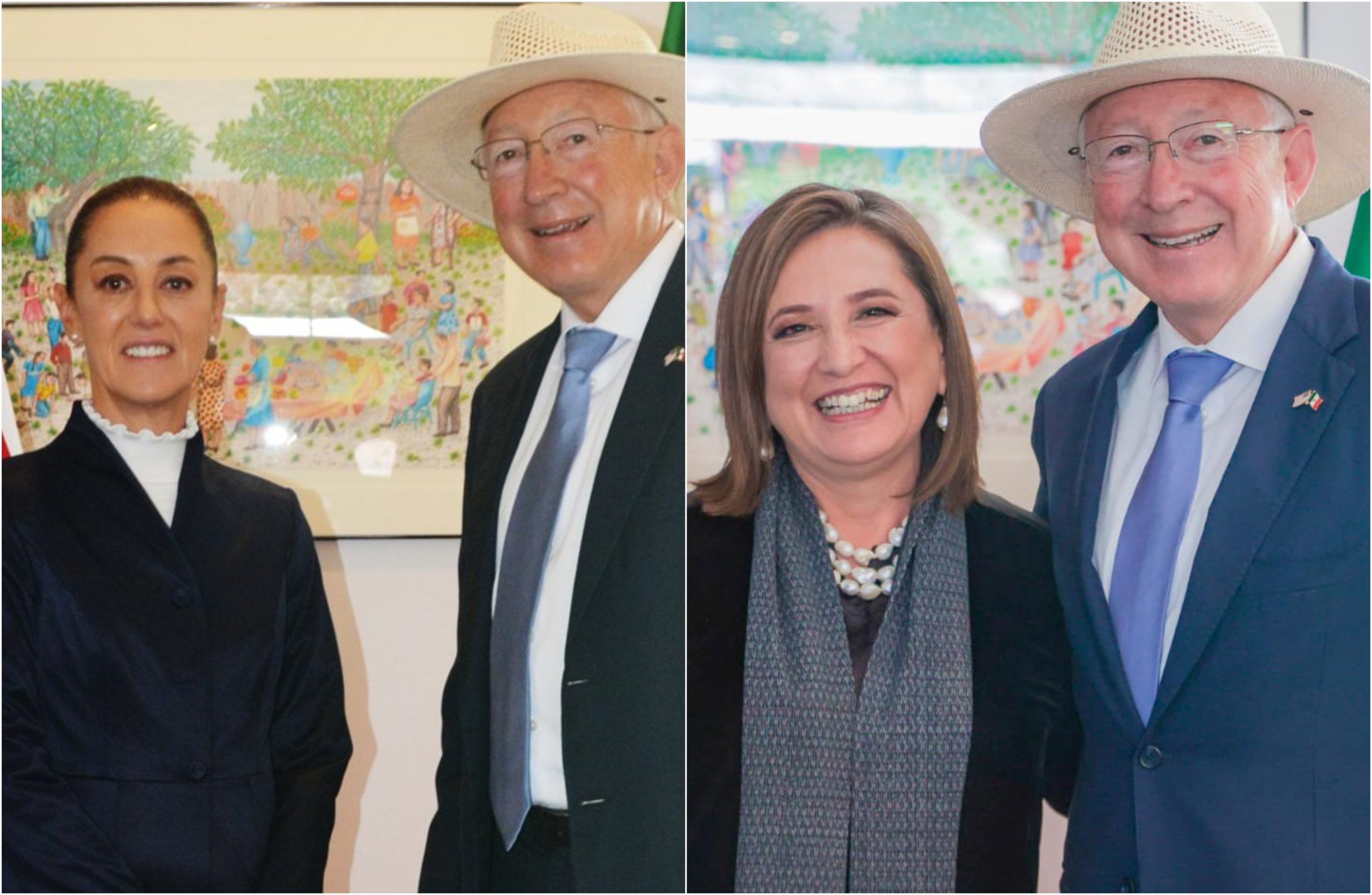 Se reúne embajador estadounidense, Ken Salazar, con Claudia Sheinbaum y Xóchitl Gálvez