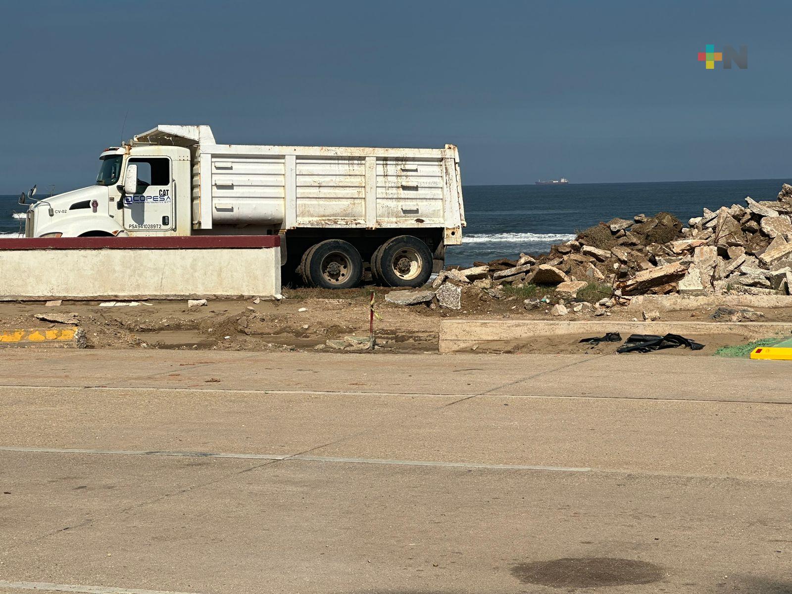 Frentes fríos retrasaron entrega de obra en malecón de Coatzacoalcos
