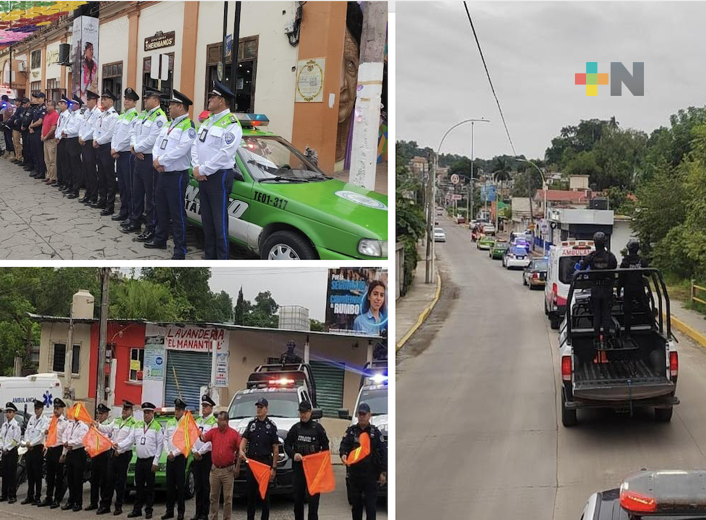 Tránsito del Estado, Guardia Nacional y Policía municipal inician Operativo Guadalupe-Reyes en Papantla
