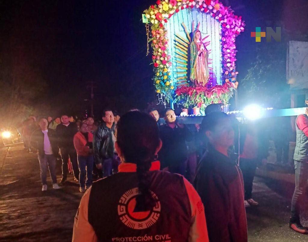 Saldo blanco por festejos guadalupanos en Veracruz, informa PC Estatal