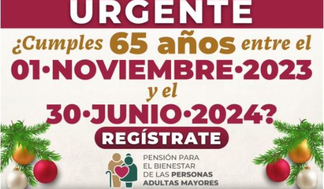 Este 23 de diciembre vence plazo del registro a la pensión para adultos mayores