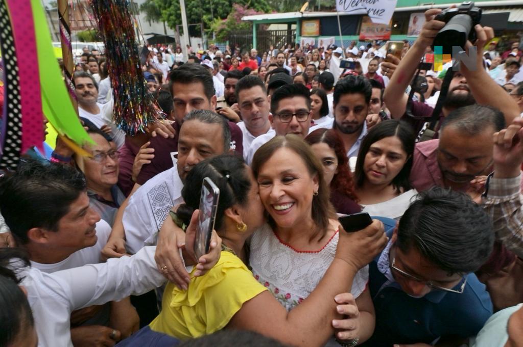 Veracruz espera mucho de mí y no les voy a fallar, externa Rocío Nahle; desde Coatzintla