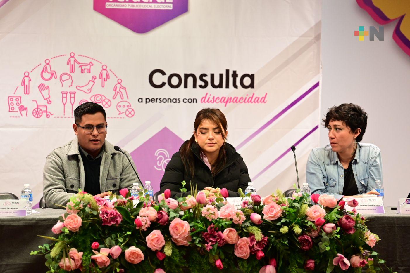 OPLE Veracruz presenta resultados de la Consulta a personas con discapacidad sobre sus derechos político-electorales