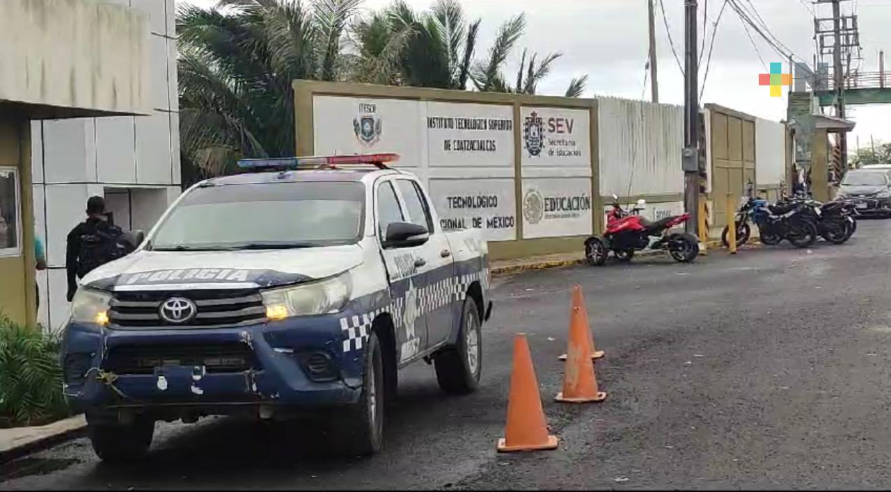 Refuerzan seguridad en Tecnológico de Coatzacoalcos tras amenazas contra personal y estudiantes