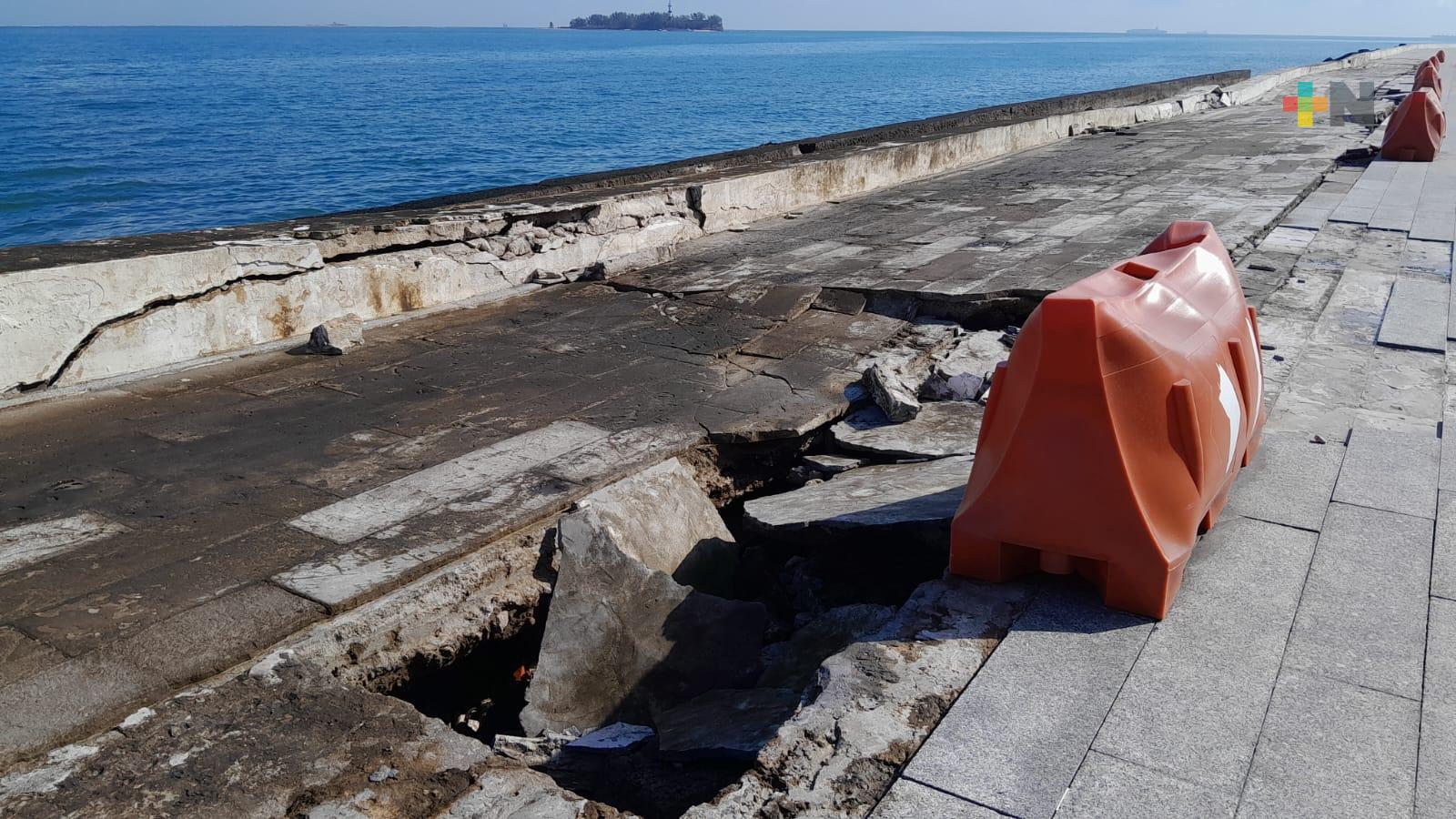 Oleaje ha provocado mayor daño a hundimiento en Boca del Río frente a playa