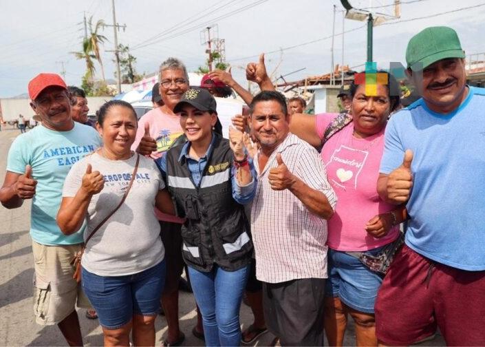 Trabajando juntos, de corazón vamos a levantar Acapulco: Evelyn Salgado