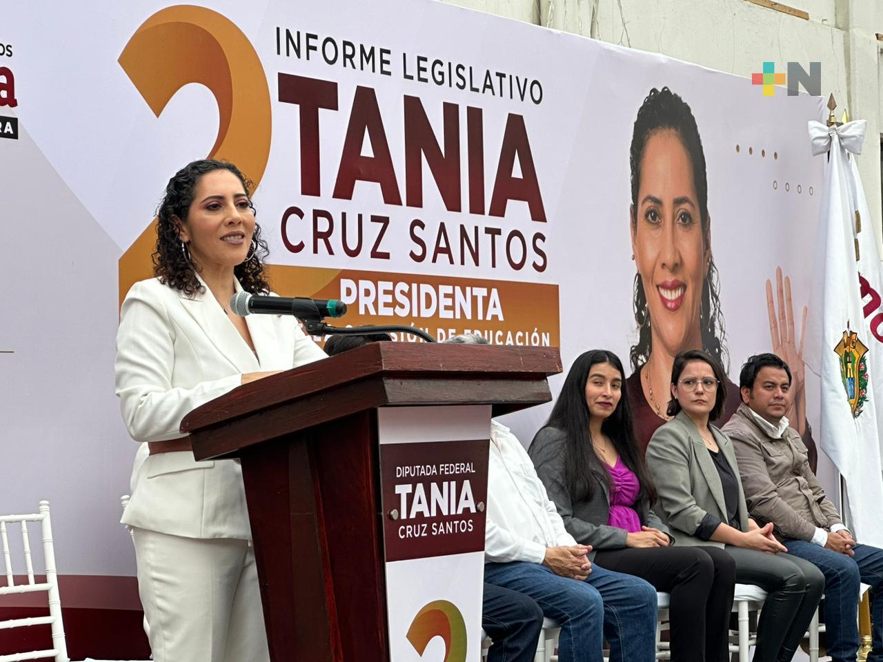 Diputada Tania Cruz rinde segundo informe; destaca iniciativa para abrogar ZEE