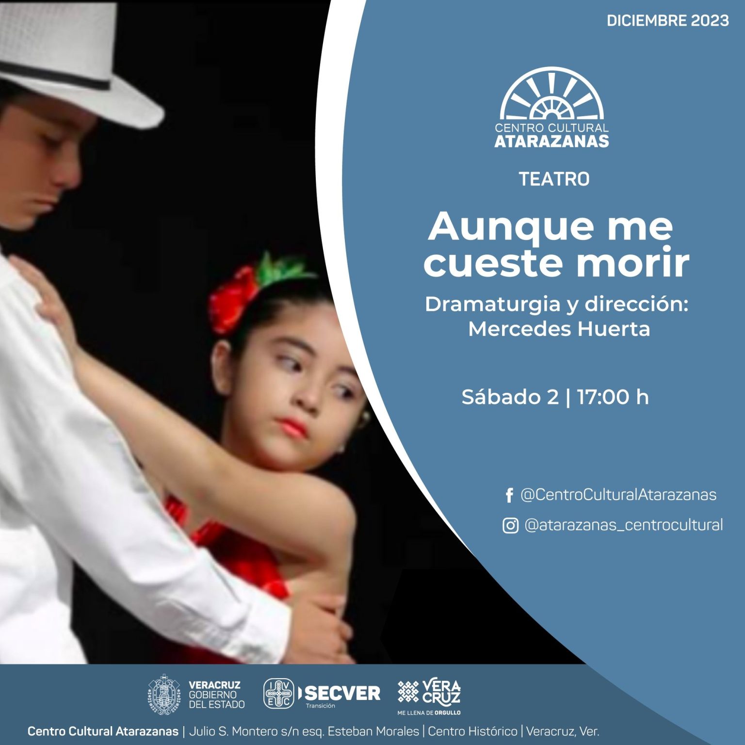 Literateatro celebra las 50 representaciones de la obra «Aunque me cueste morir» en el Centro Cultural Atarazanas