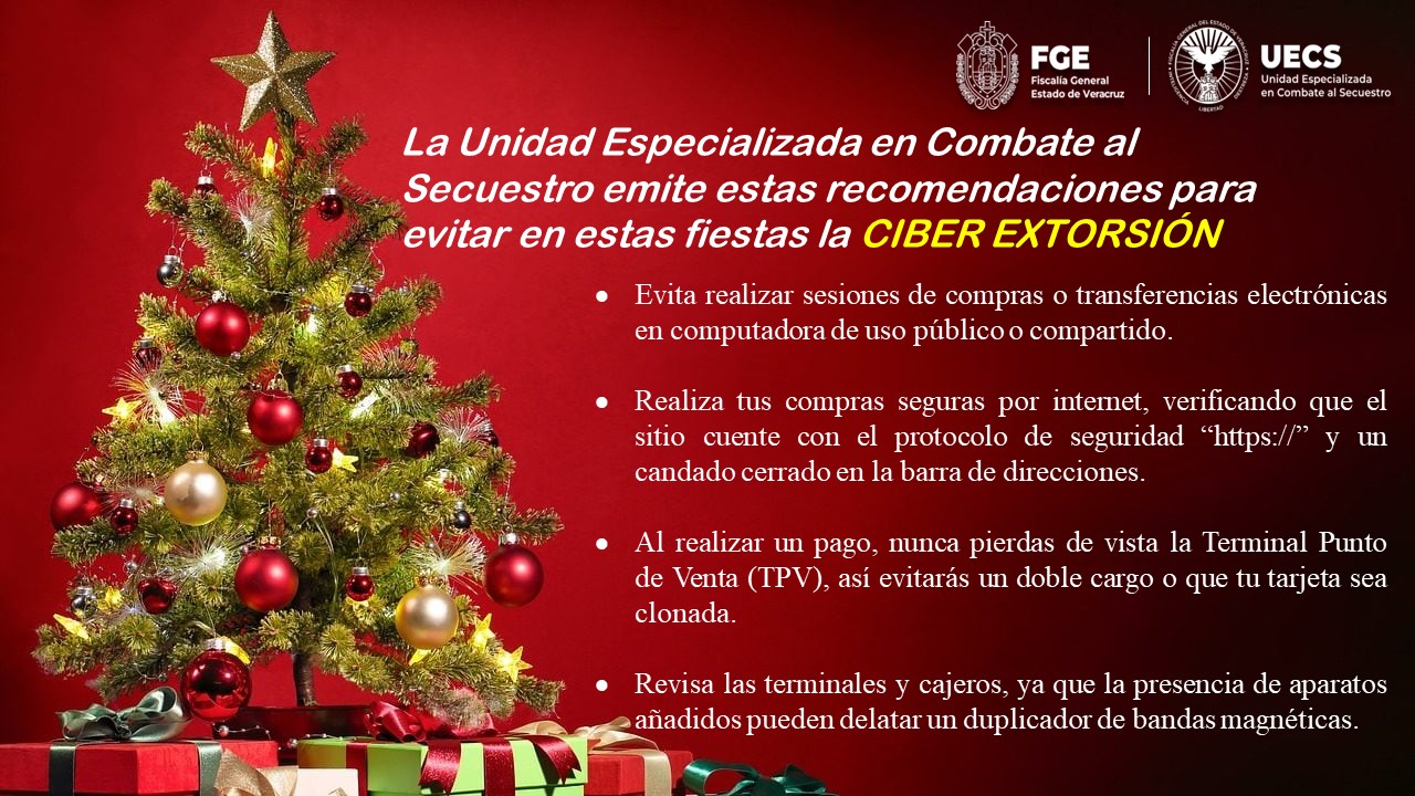 FGE emite recomendaciones para prevenir  secuestro y engaño telefónico en temporada navideña