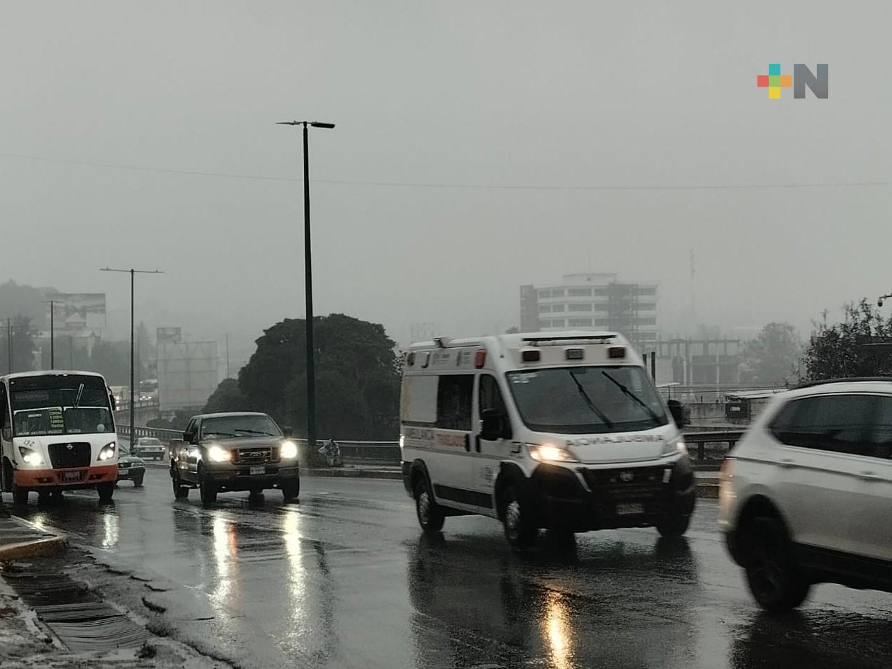 Nieblas y lluvias con tormentas aisladas en el estado de Veracruz