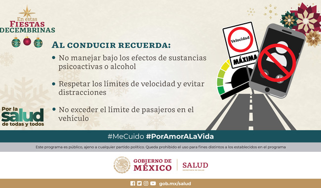 Accidentes aumentan de 15 a 20% en períodos vacacionales como la temporada decembrina